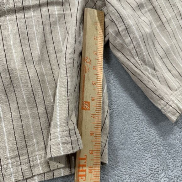 Columbia Cargo Shorts Women 8 Beige Striped‎ - Picture 5 of 6